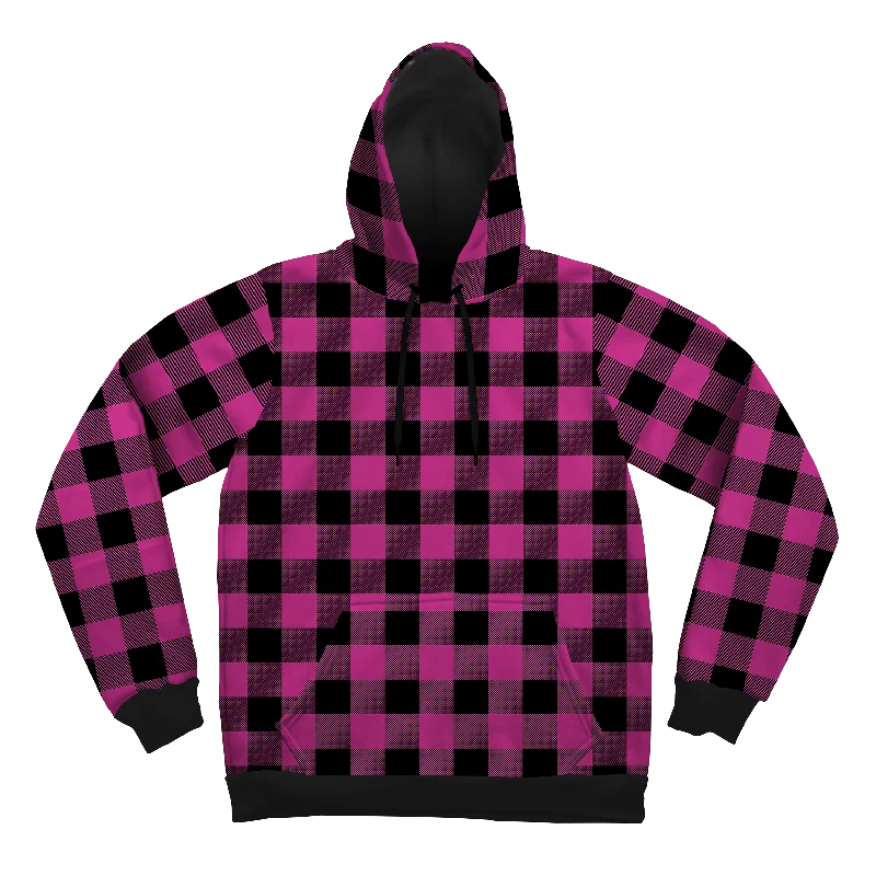 Neon Pink Black Plaid