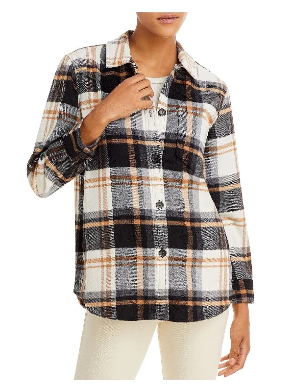 Tripp Womens Wool Blend Flannel Shirt Jacket