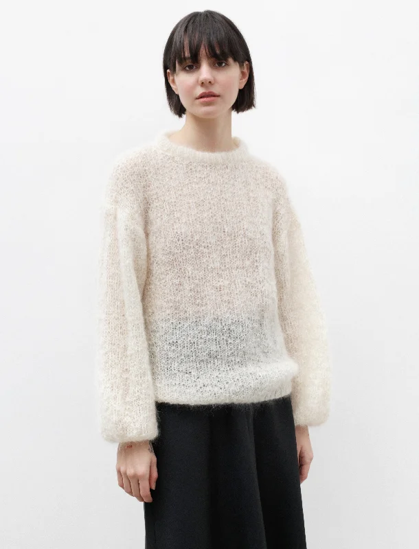 Stitch Crew Neck Mohair Ivory